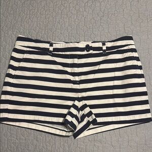 Striped Navy and White Women's Shorts